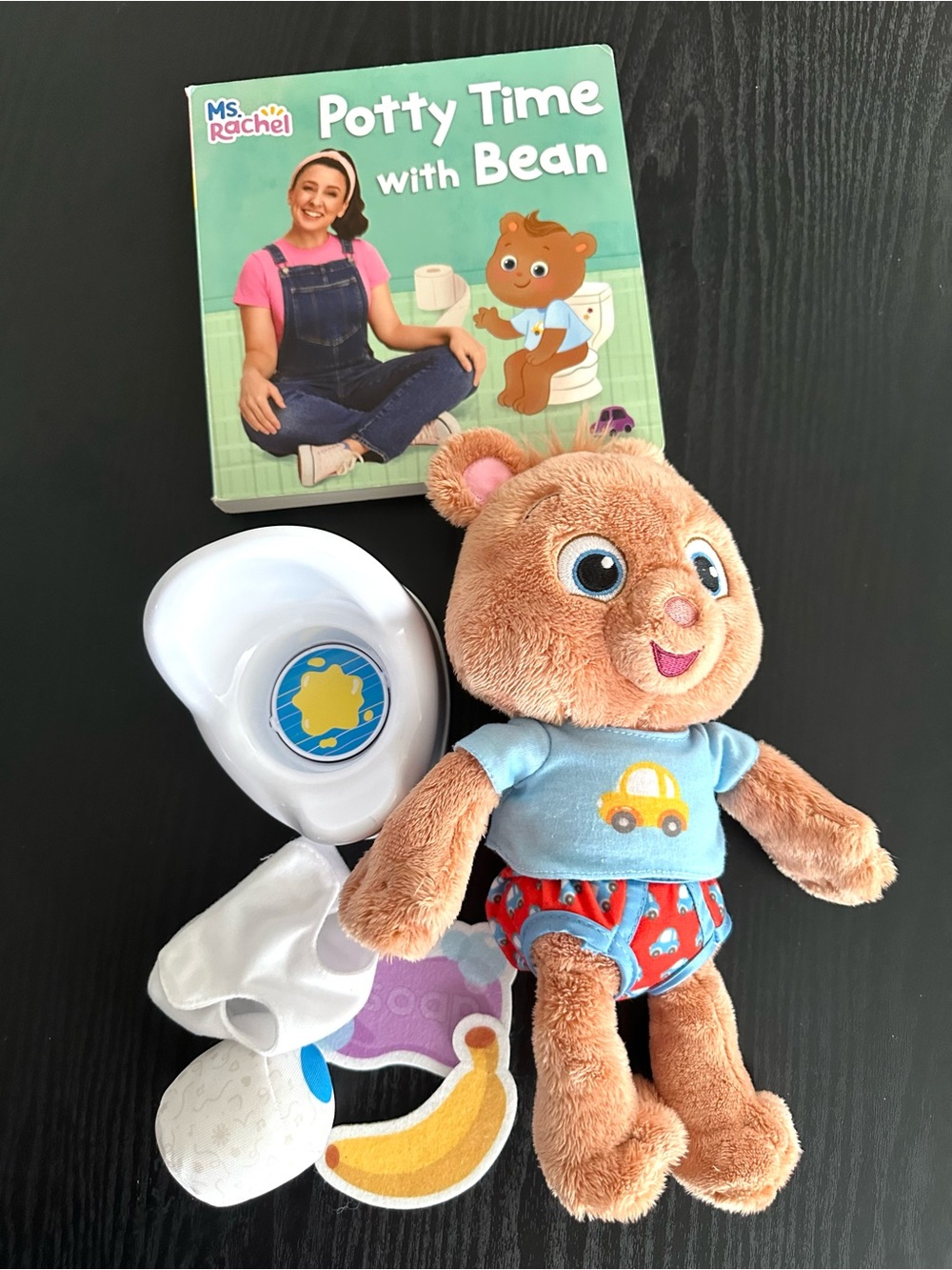 Ms. Rachel Potty Time with Bean Set- Book, Bean Stuffie, Potty and Accessories